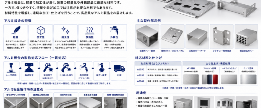 アルミ板金カバー 中野屋ステンレス