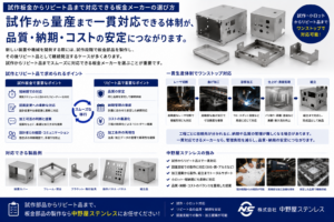試作板金対応できる板金メーカー 中野屋ステンレス
